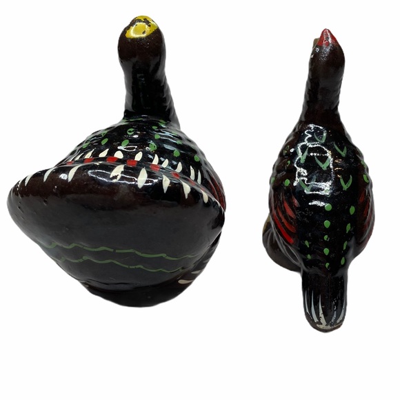 Vintage Redware Turkey Thanksgiving Salt And Pepper Shaker Set - Picture 5 of 7